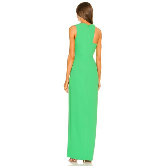 Amanda Uprichard REVOLVE Gilda Gown One Shoulder Asymmetric Grass Green Large - Picture 3 of 16